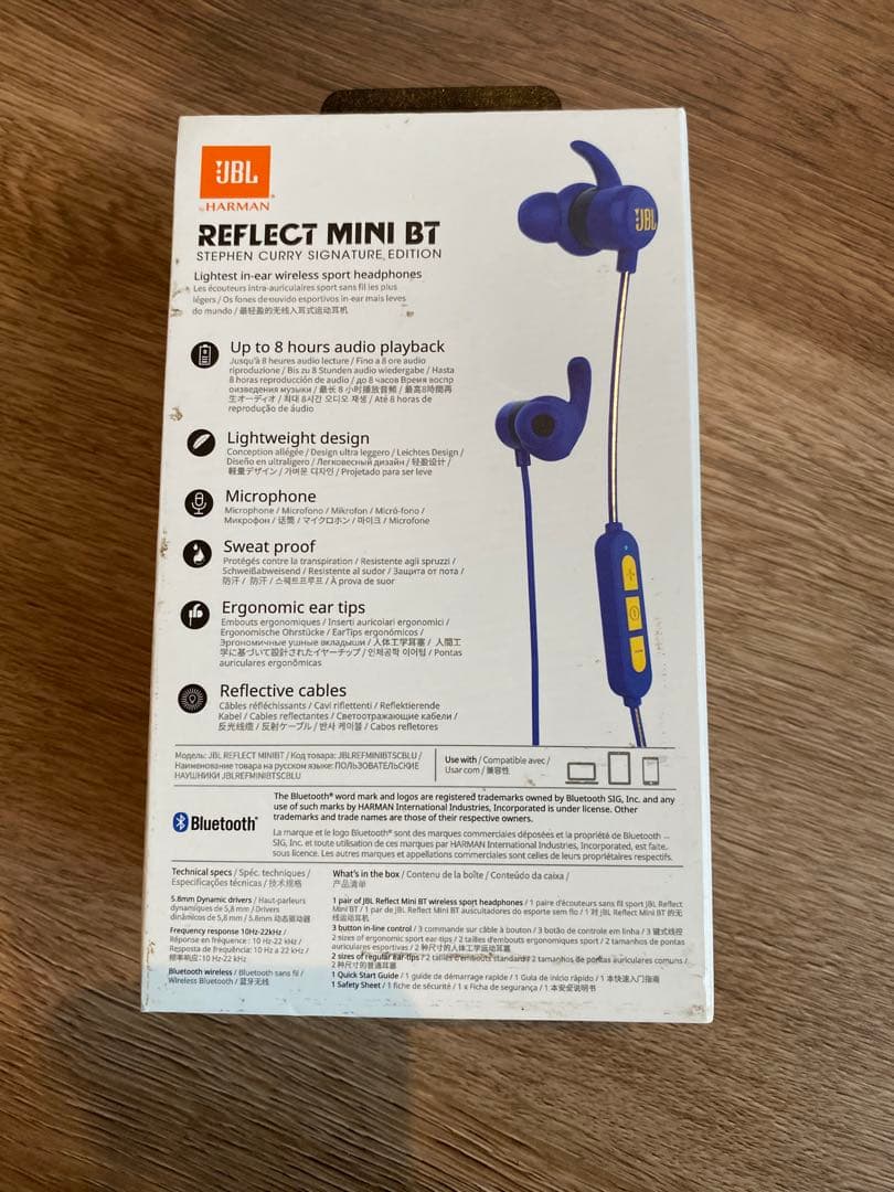 NBAステフィンカリーJBL Reflect Mini BT ワイヤレスイヤホン