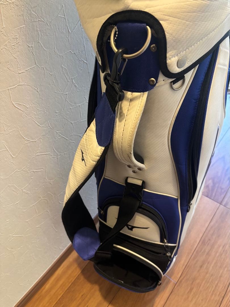 Mizuno キャディバッグ ホワイト/ブルー　おまけ付き