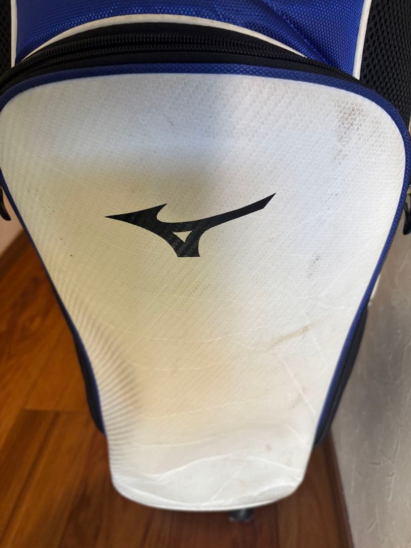 Mizuno キャディバッグ ホワイト/ブルー　おまけ付き