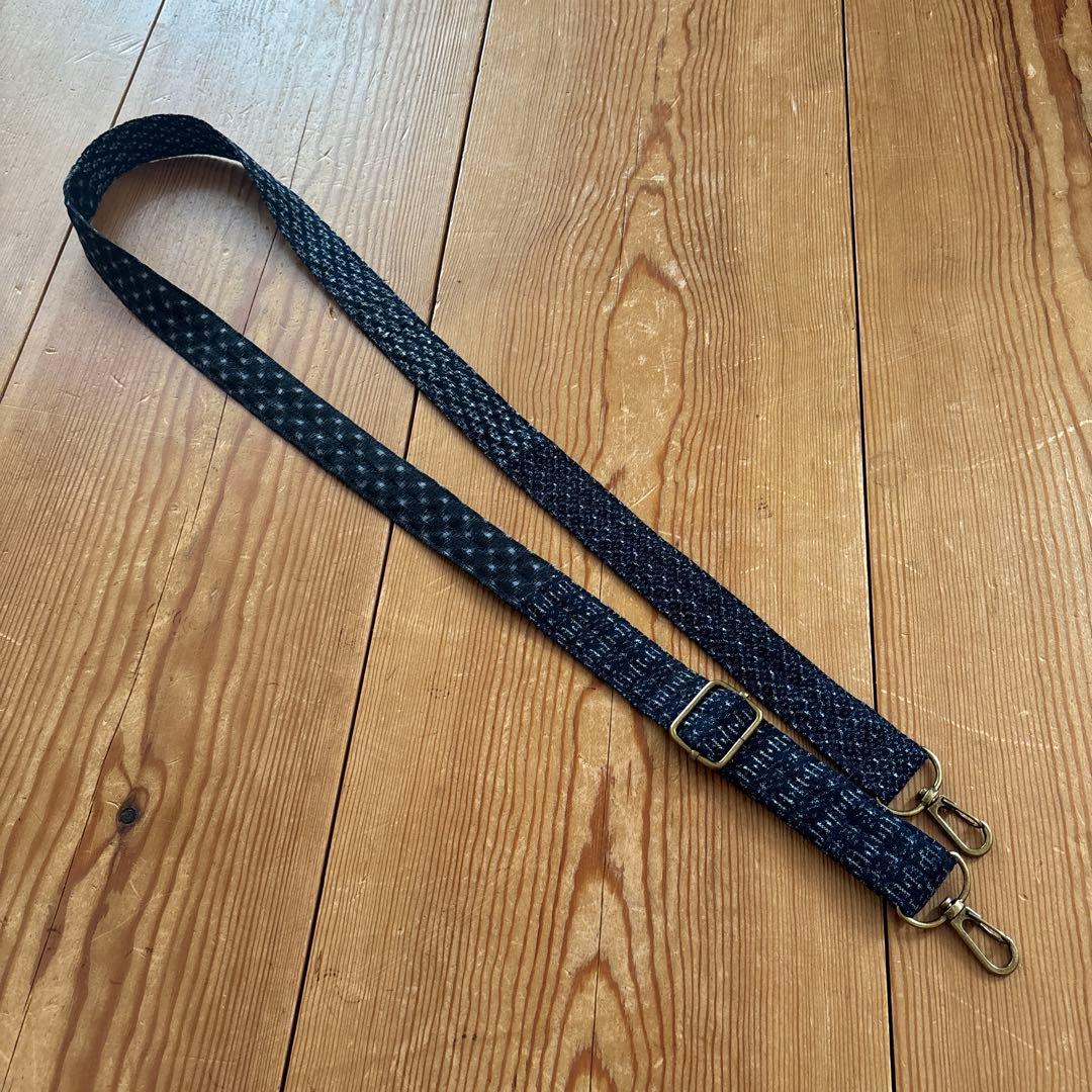 古布　書生絣　ショルダー紐　ハンドメイド