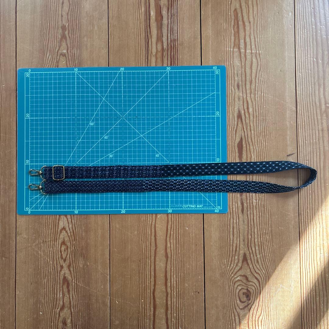 古布　書生絣　ショルダー紐　ハンドメイド