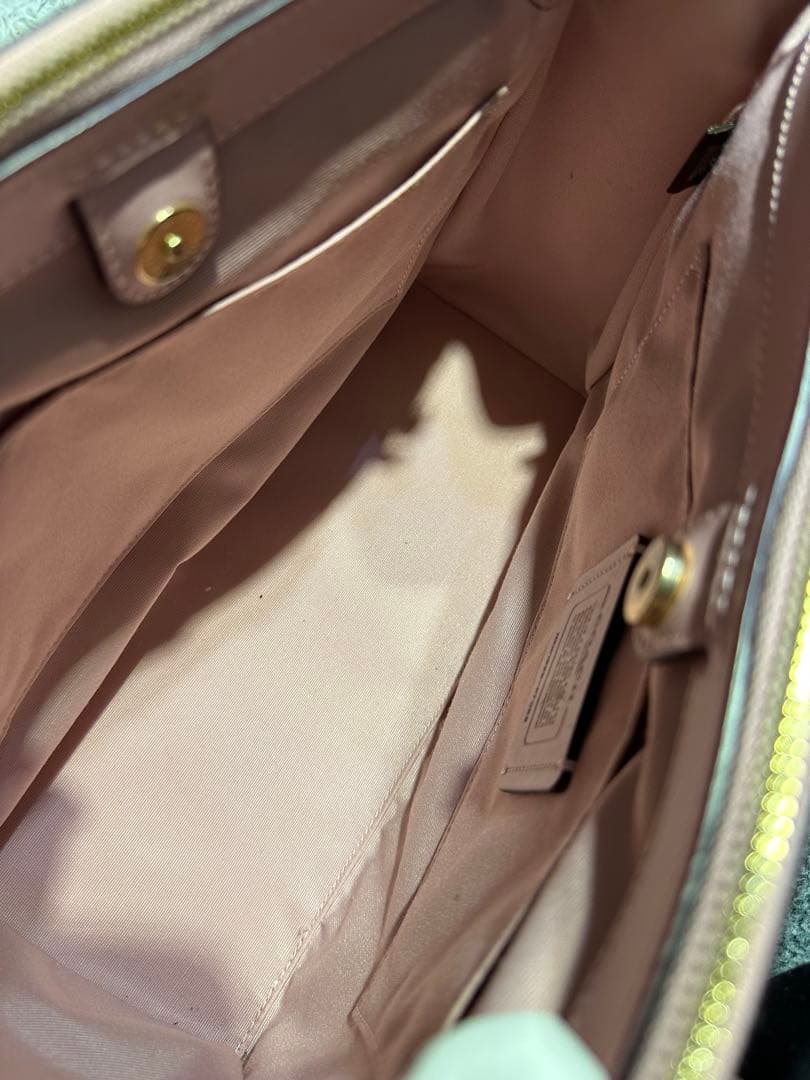 COACH ショルダーバッグ ベージュ ピンク 2WAY 美品