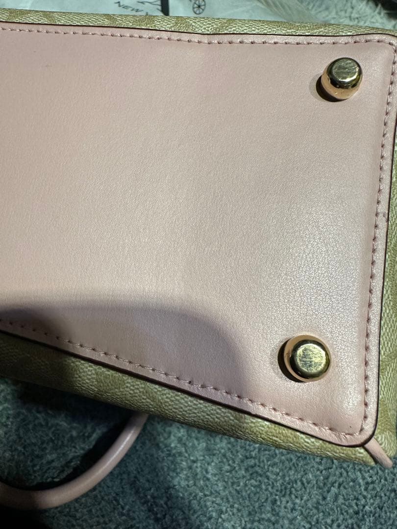 COACH ショルダーバッグ ベージュ ピンク 2WAY 美品