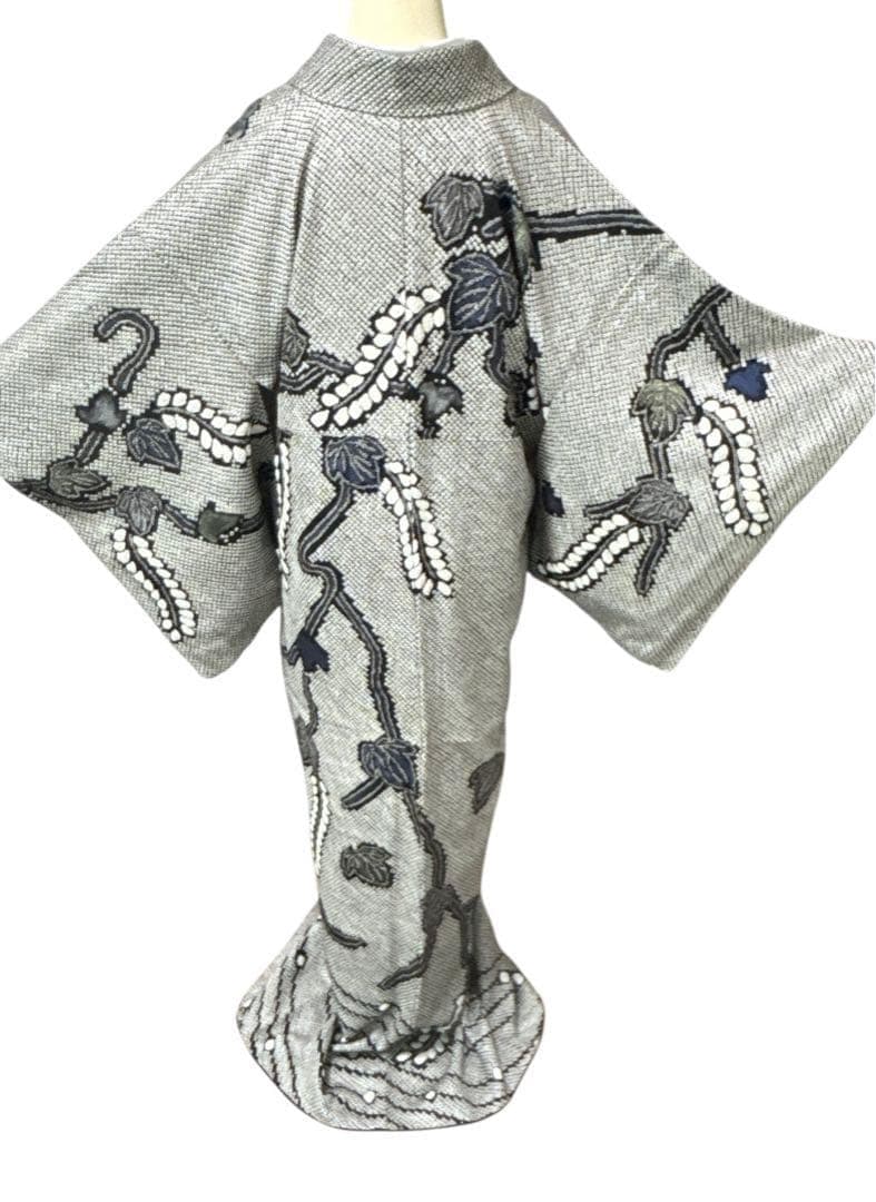 A159愛華 訪問着　総絞り　辻ヶ花　正絹　フォーマル　美品身丈166cm