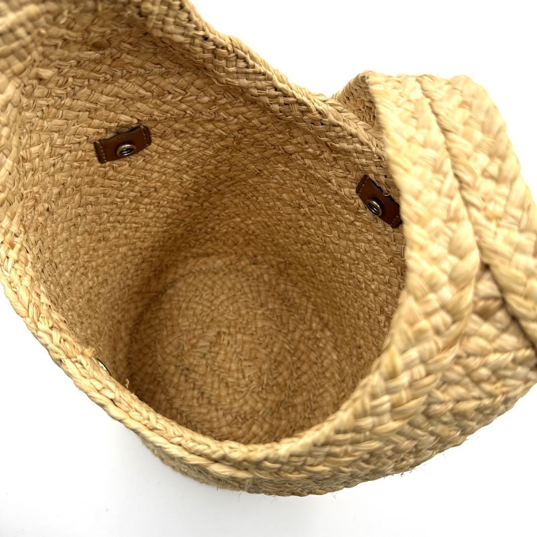 ヘレンカミンスキー ワンショルダーかごバッグ ラフィア 布巾着付き