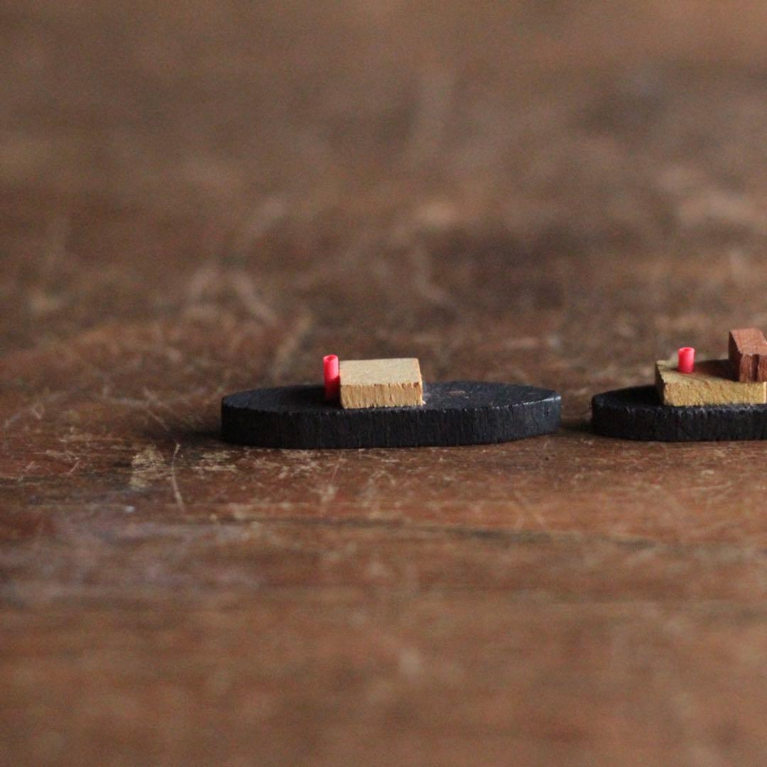 昭和 グリコ おまけ 木製 船 3個セット アンティーク 古道具