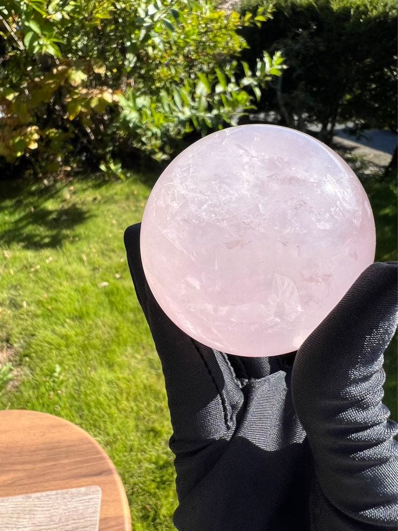 A199 ローズクォーツ丸玉　約56.7mm