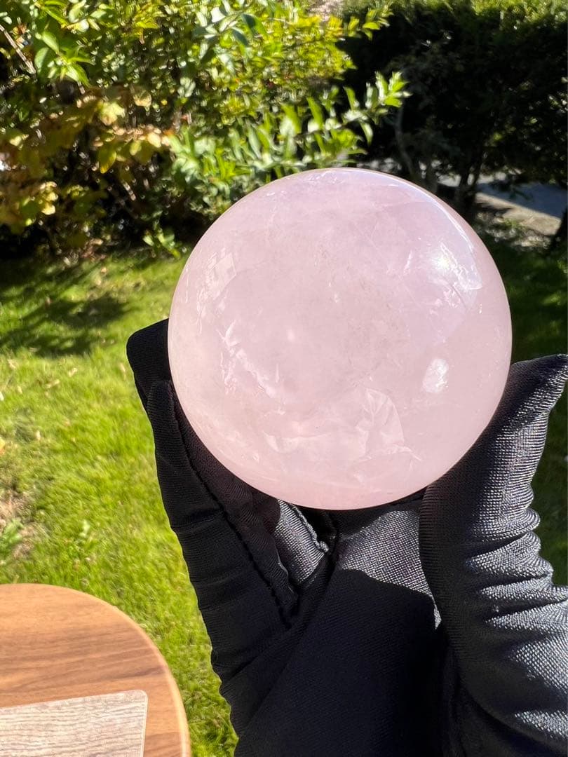 A199 ローズクォーツ丸玉　約56.7mm