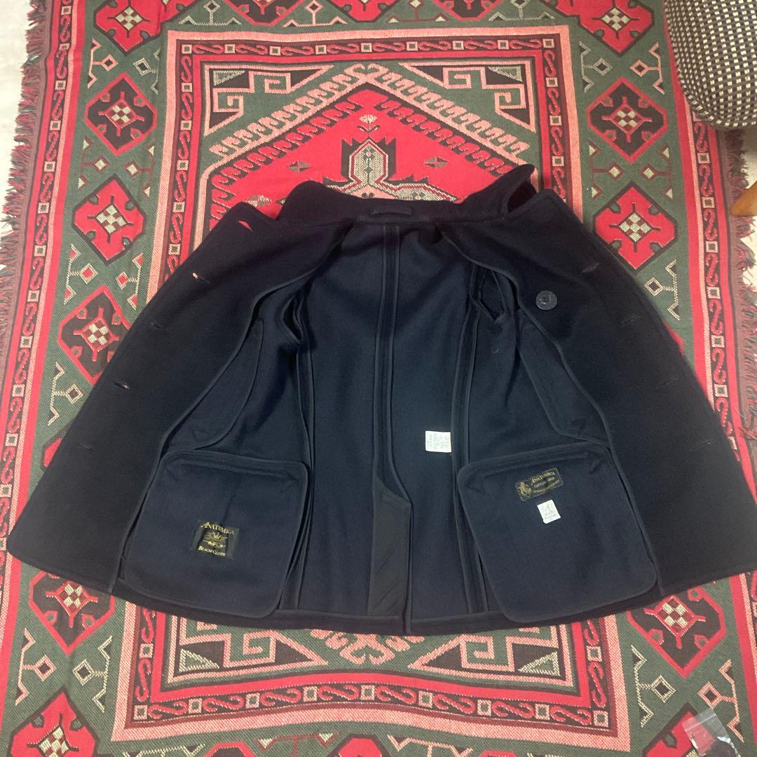 訳あり　ANATOMICA ネイビー ダブルブレストピーコート