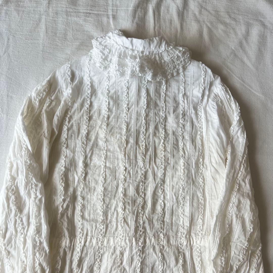 【高級】PINK HOUSE ピンクハウス フリル シャツ デザイン◎ ホワイト