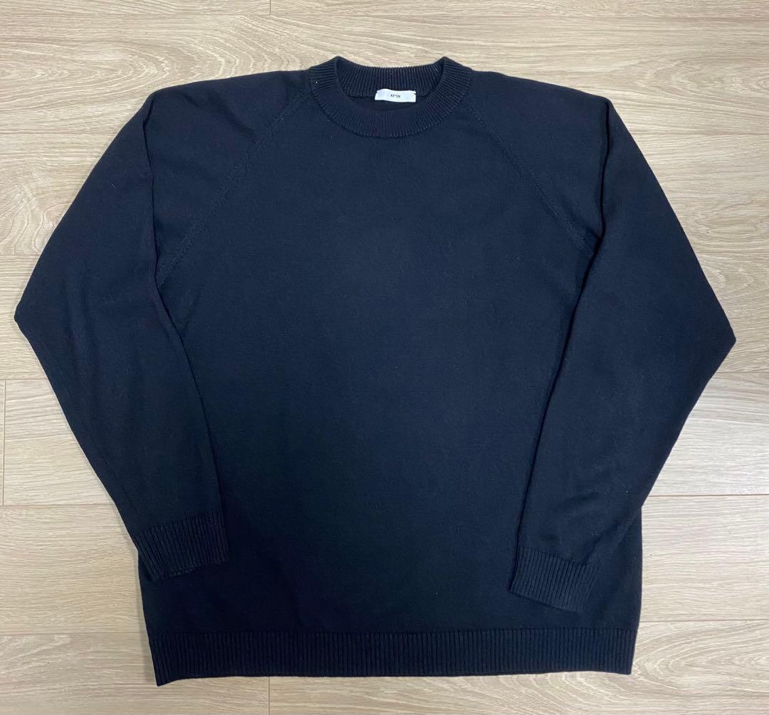 美品！ATON Wool Washi Crew Neck Sweater