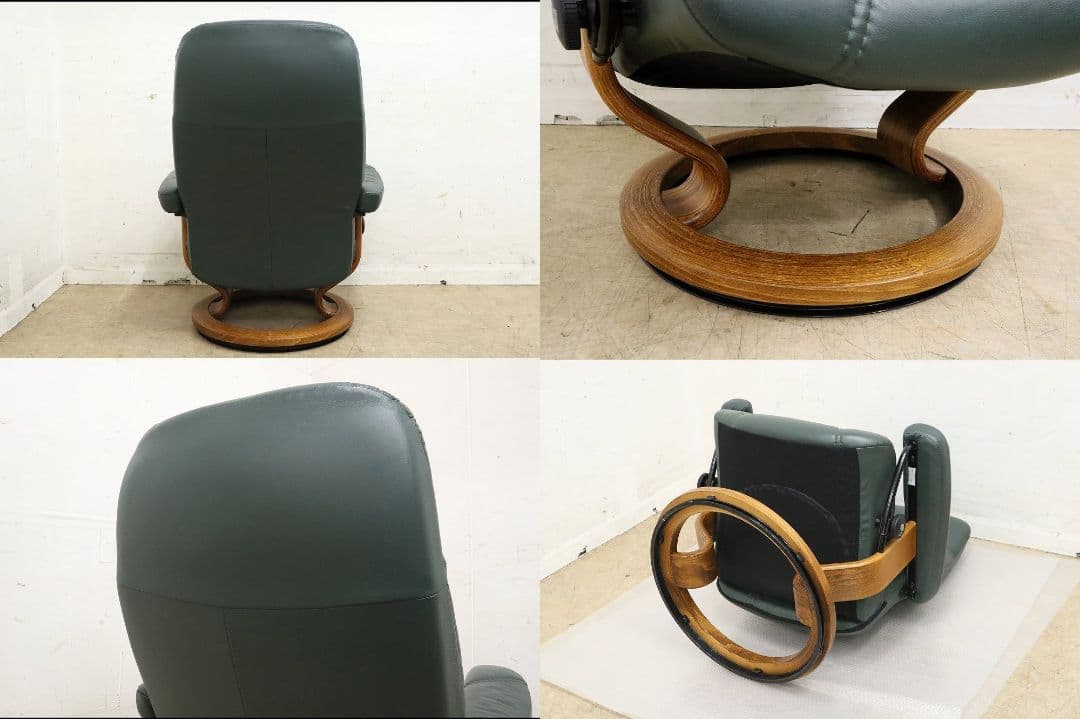 エコーネス【コンサルM】ストレスレスチェア＆オットマン・本革・EKORNES