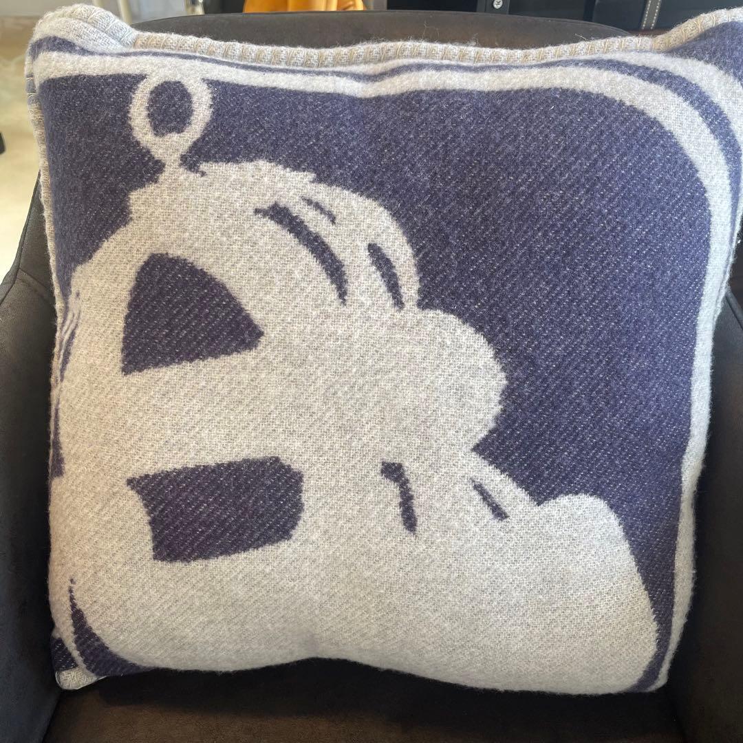 エルメス　ウール　カシミア　ブリッドドゥガラ　クッション　インテリア