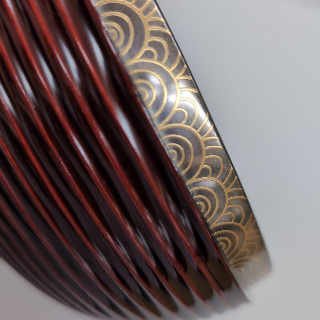 輪島塗　網目祥瑞食篭　松本正（正一）茶道具