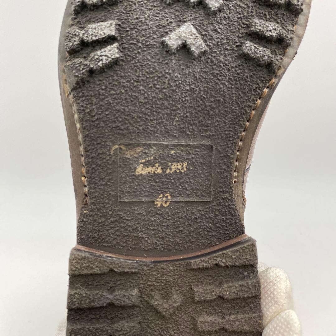 もやしもん【De gier】本革 ブラウン ジッパーブーツ フランス製