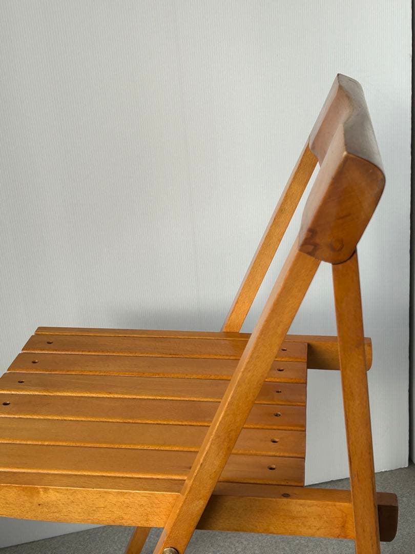 ヴィンテージ　木製フォールディングチェア　ルーマニア　折り畳み椅子　古道具　東欧