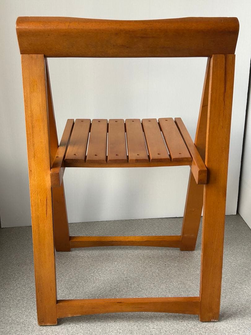 ヴィンテージ　木製フォールディングチェア　ルーマニア　折り畳み椅子　古道具　東欧
