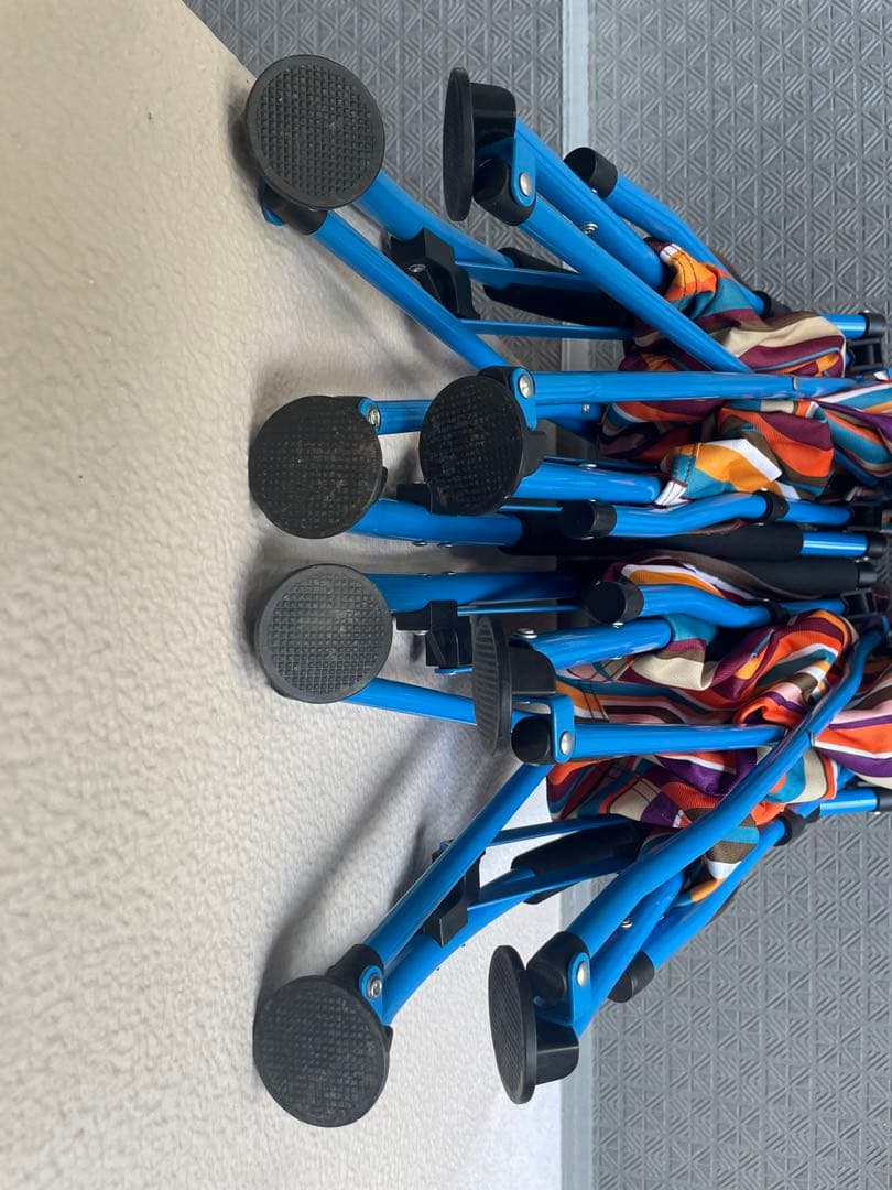 LOGOS あぐらチェア ストライプ 2脚セット