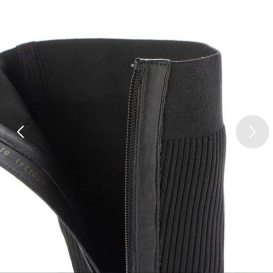 あしながおじさん伸縮性があって履きやすい厚底ソックスロングブーツ 23.5