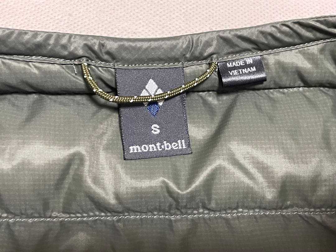 mont-bell ダウンジャケット メンズS オリーブグリーン　収納袋付き