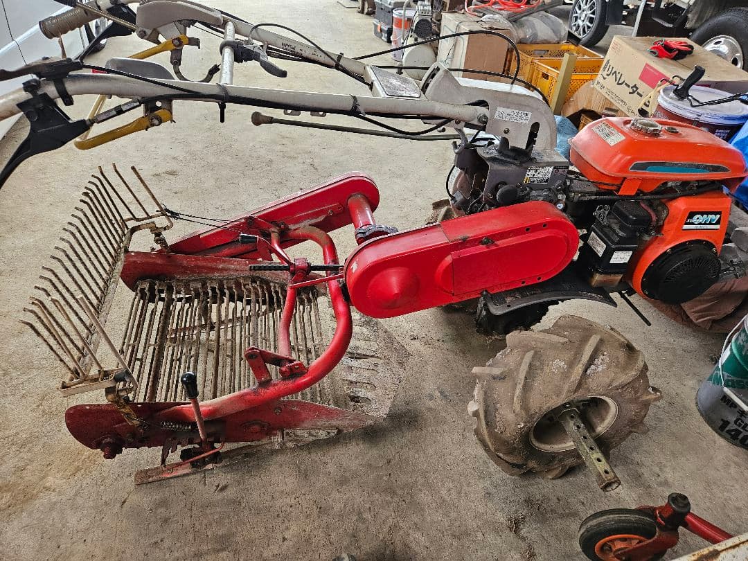 クボタ管理機用いも堀り機