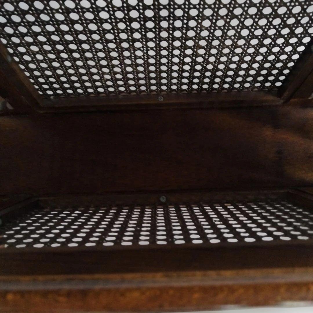 【引取り歓迎】カリモク コロニアル サイドテーブル マガジンラック付き