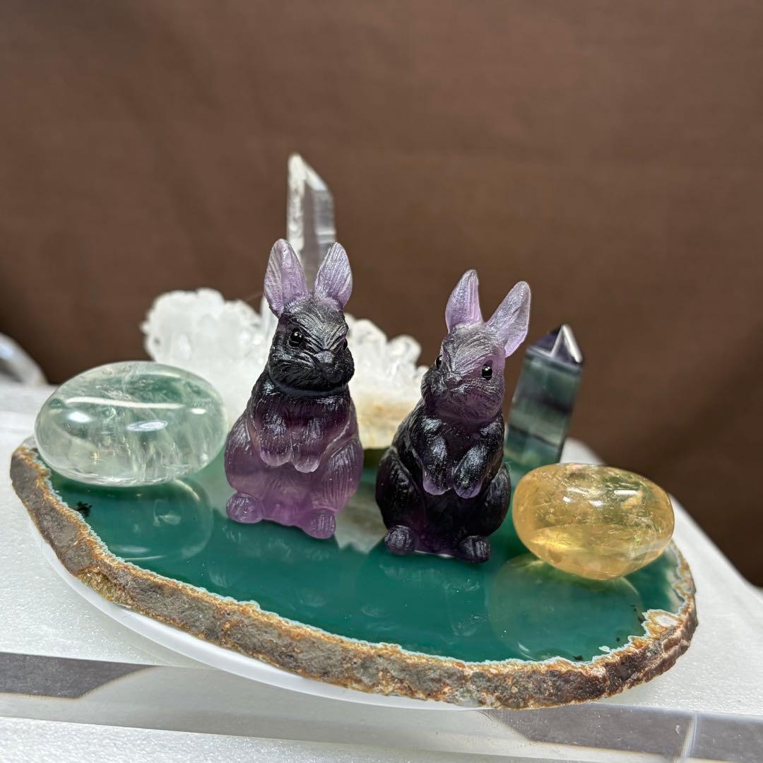 先行SALE☆フローライトうさぎさんの住処