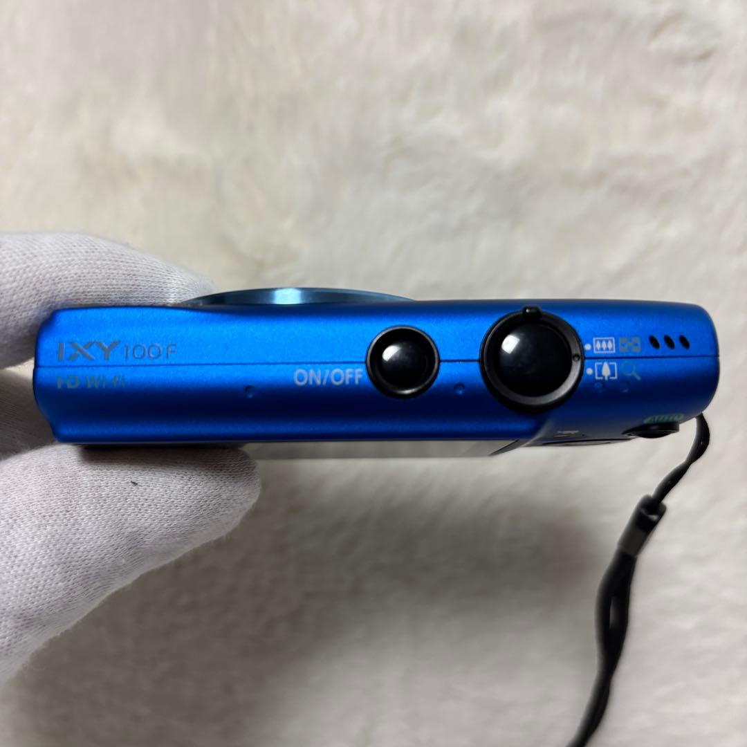 ◆極美品◆Canon IXY100Fコンパクトデジタルカメラ 青Wi-Fi搭載