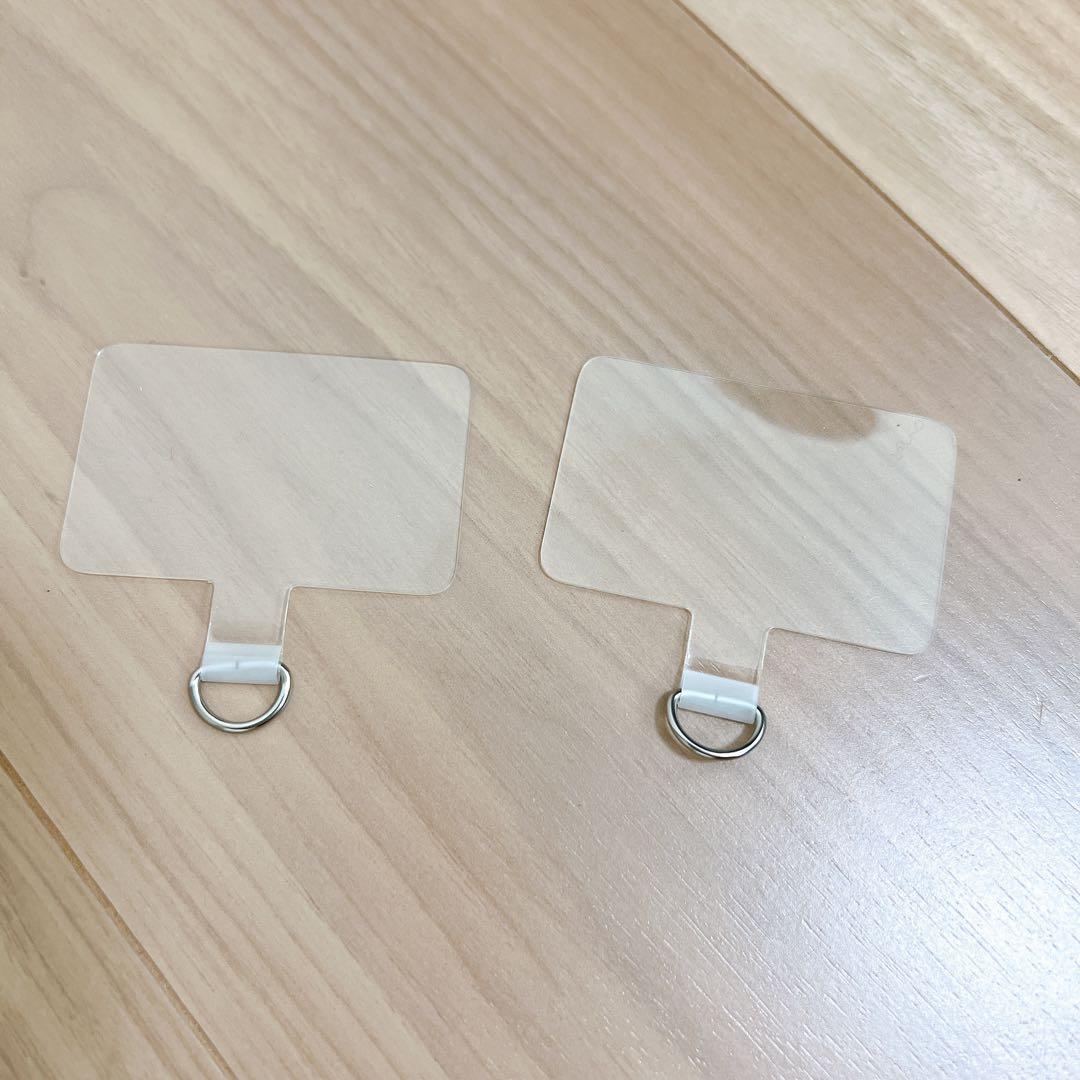 ストラップホルダー スマホ ストラップホール 透明パッチ ネックストラップ