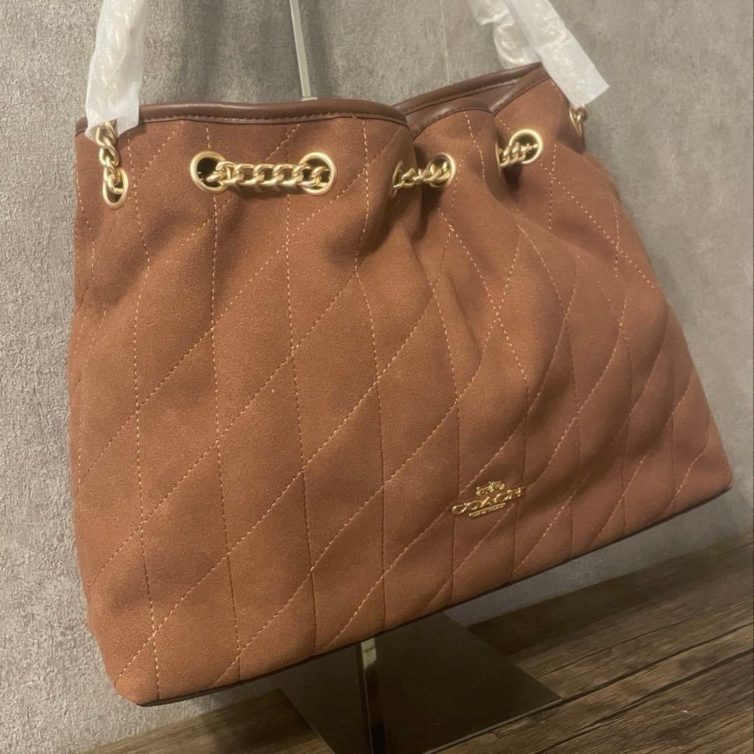 【最終値下げ】 COACH コーチ エヴリン ブラウン キルティング