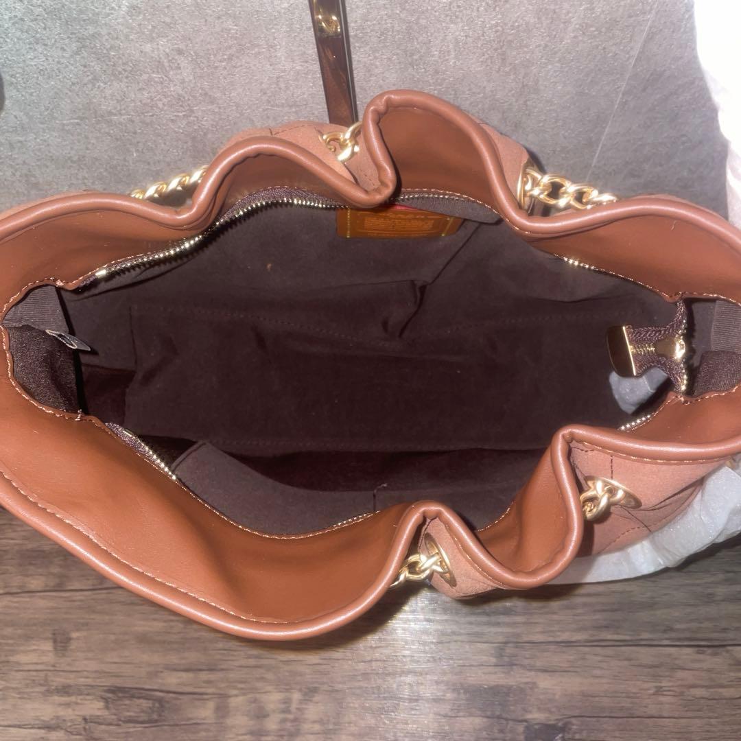 【最終値下げ】 COACH コーチ エヴリン ブラウン キルティング