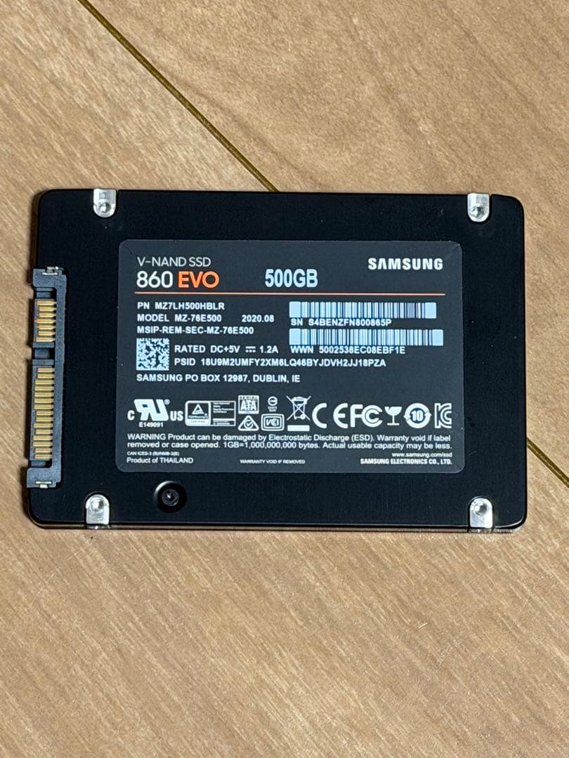 Samsung 860 EVO SSD 500GB 中古②
