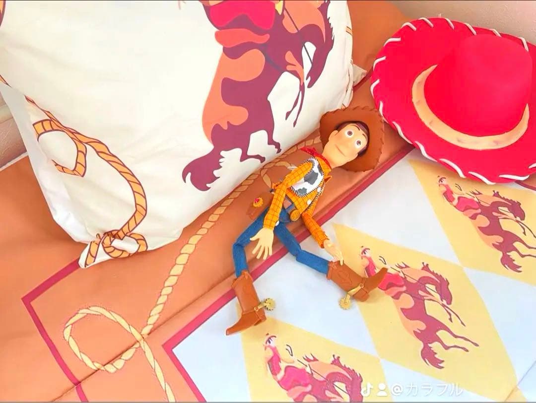 トイストーリーコレクション　ウッディ＆アンディのベッドカバー枕カバーのセット