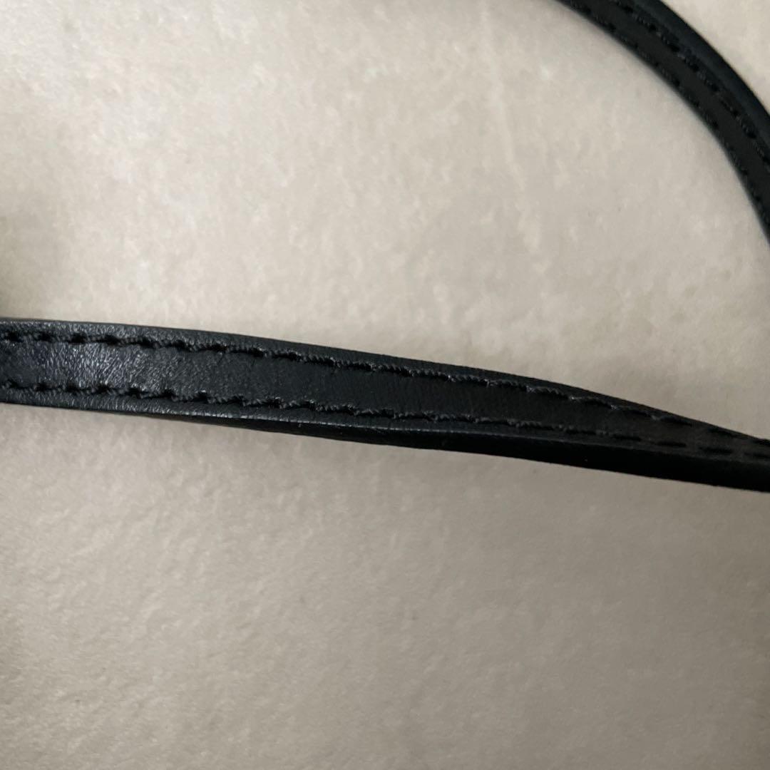 フェンディ FENDI キャンバス レザー ショルダーバッグ ブラック