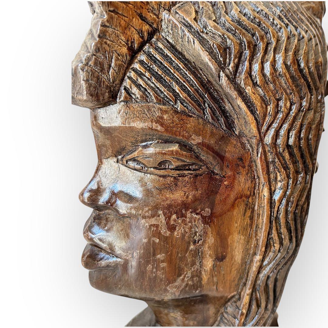 【民藝アート】アジアン木彫 人物像3体セット｜儀礼像・プリミティブオブジェ