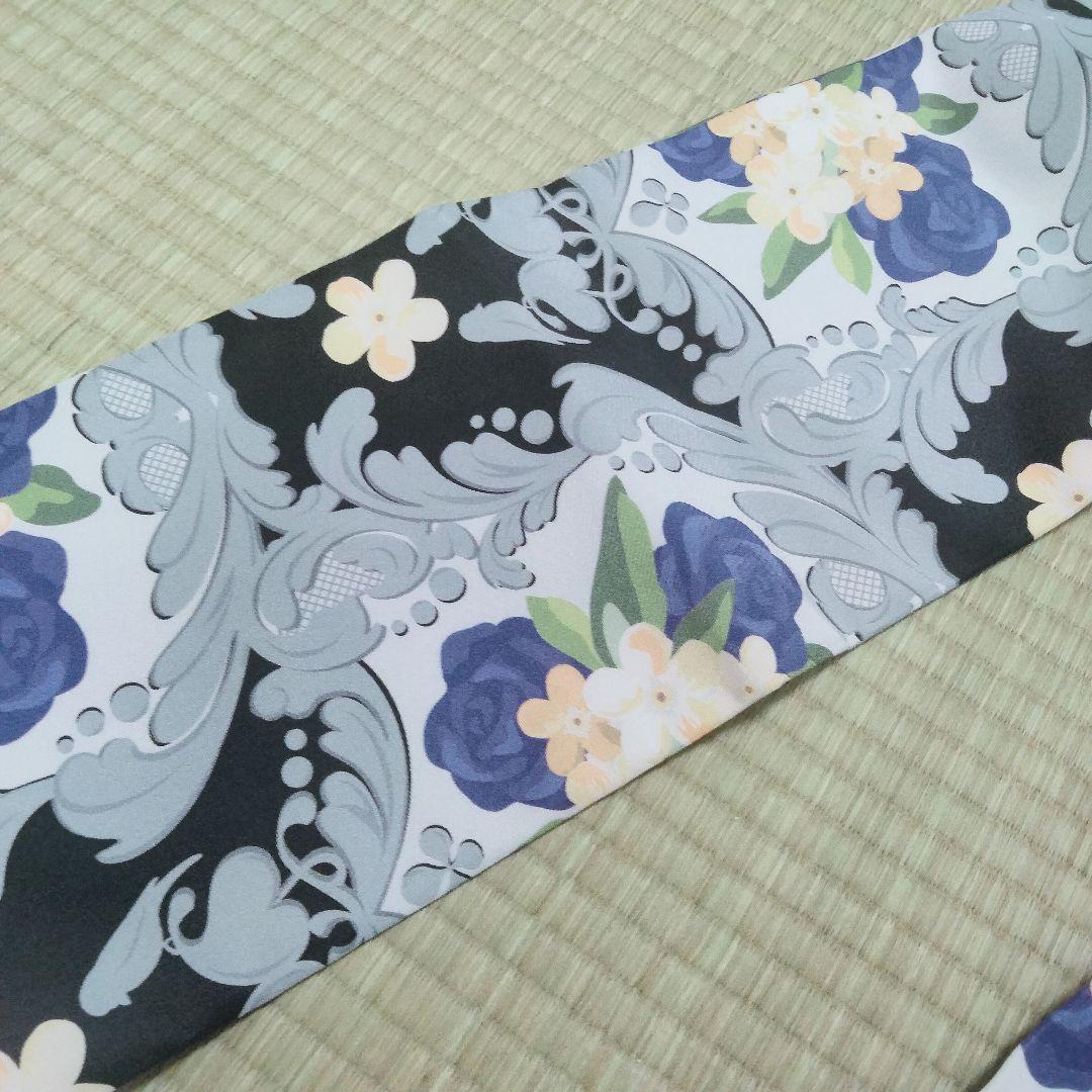 セール〉花柄 名古屋帯 新品 白 塩瀬 鳥