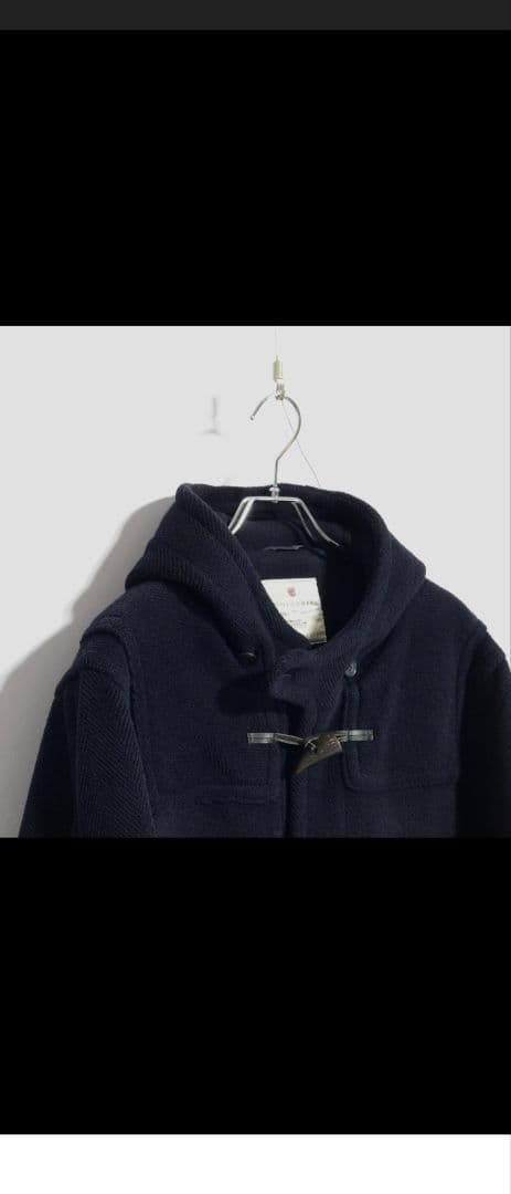 チベット社 ムーアブルックカットパイル ダッフルコート 濃紺（黒に近い）38