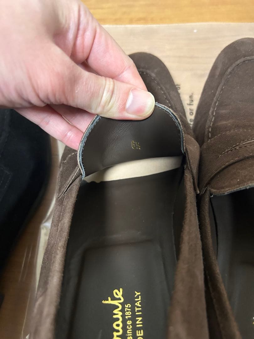 【美品】フェランテ　イセオ　ローファー　スエード　ビブラムソール　25.5