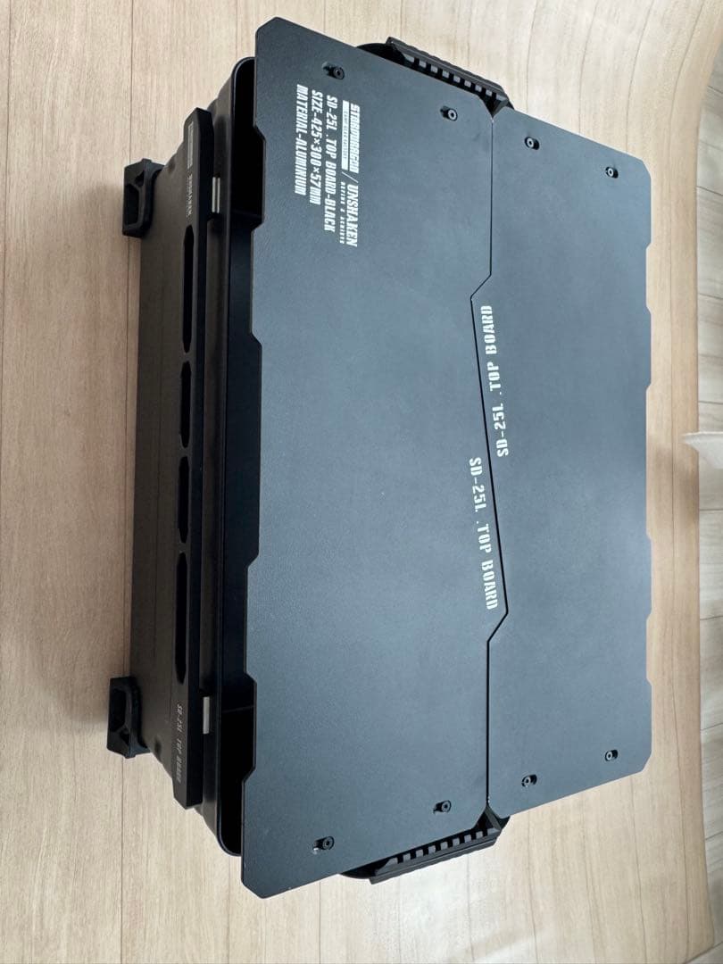 お*お様 シェルフコンテナ25 天板&ハンドル　ブラック仕様