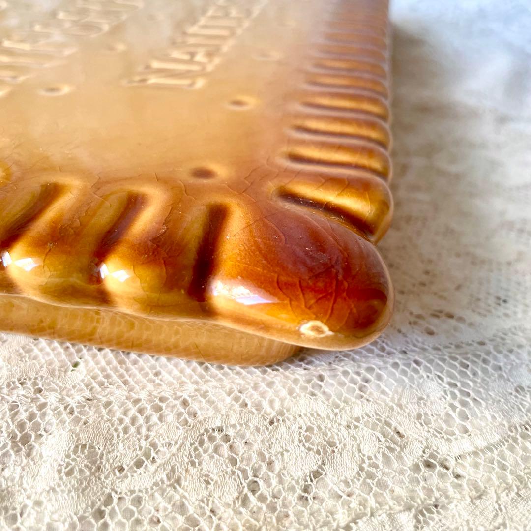 LUビスケット　陶器プレート　トリベット鍋敷き　フランスアンティークヴィンテージ