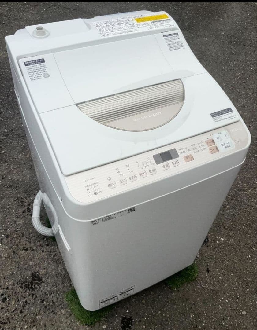 シャープ洗濯機 5.5kg おしゃれ着コースほぐし運転風乾燥機能付き2021年製