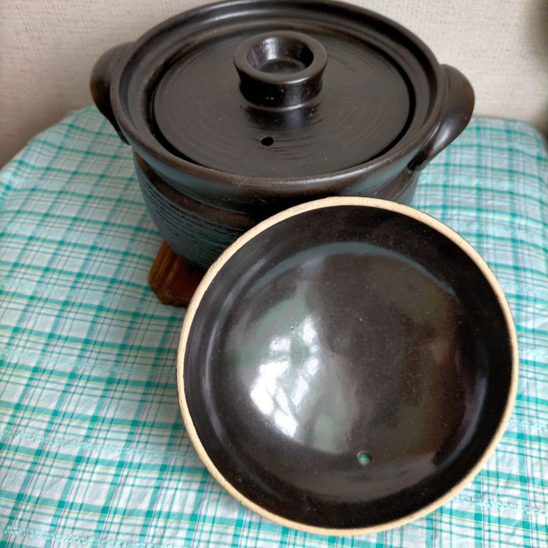 織部　御飯炊3合土鍋