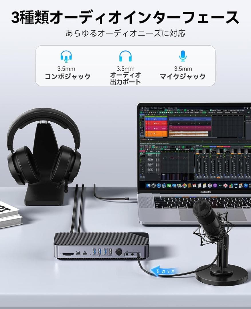 ORICO USB C ドッキングステーション 4画面拡張　4K HDMIポート