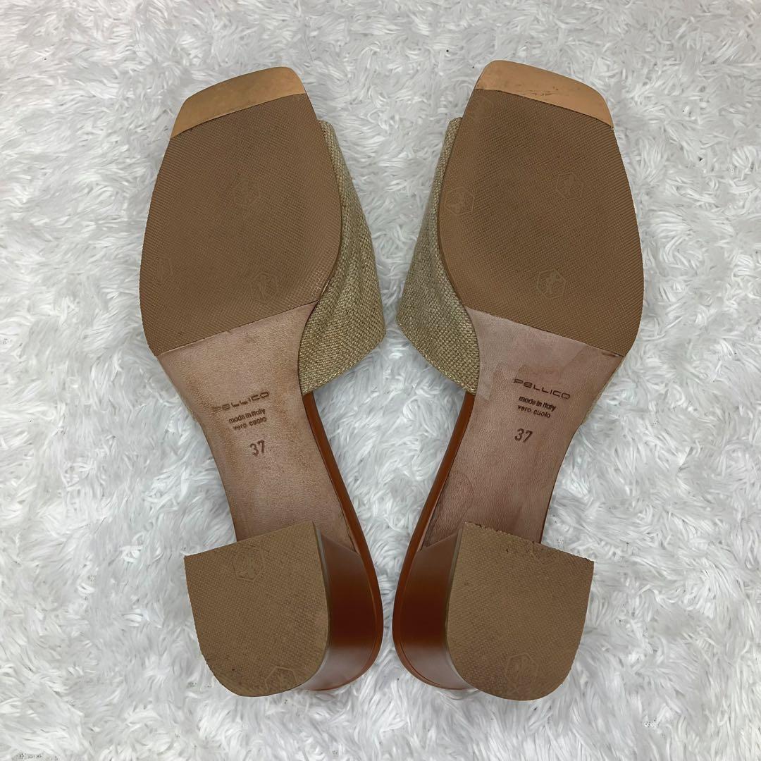 ✨大政絢さん着用✨ 美品 PELLICO リネン サンダル 定価¥48,000
