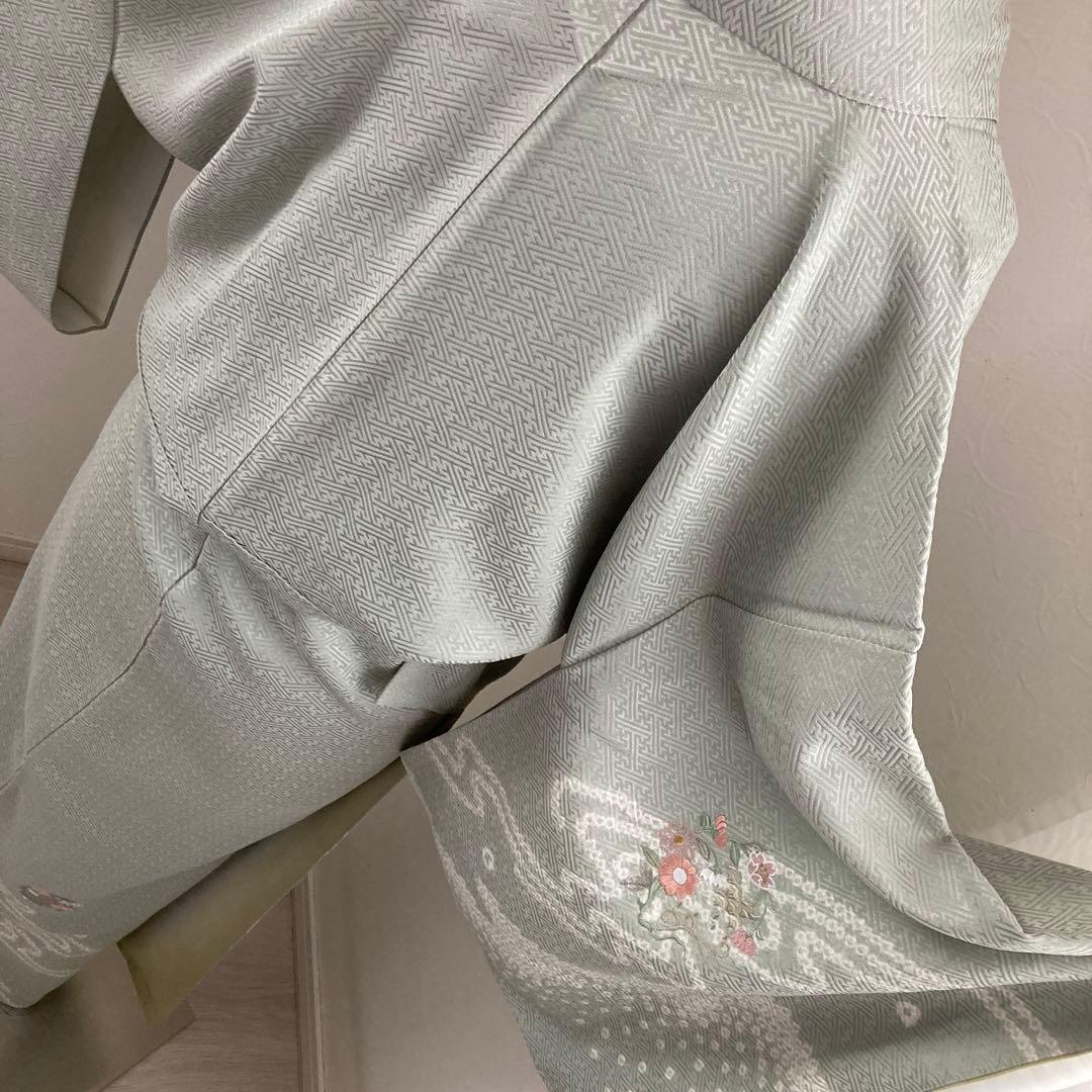 新品　三越　百貨店扱い　汕頭刺繍　相良　花丸文様　絞り　人気色