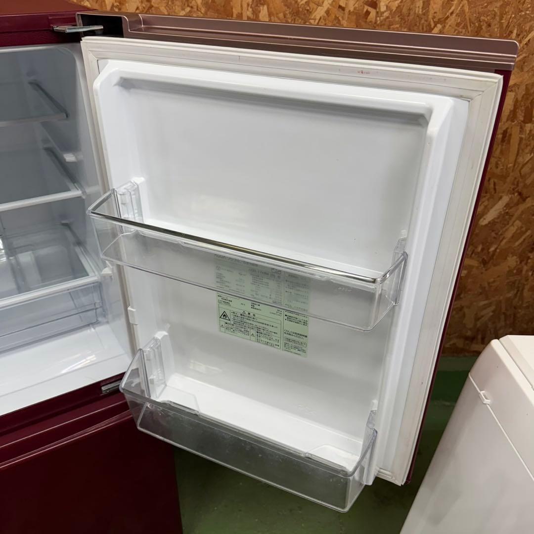 275 冷蔵庫　洗濯機　100L強　セット　小型　一人暮らし　レッド　赤色