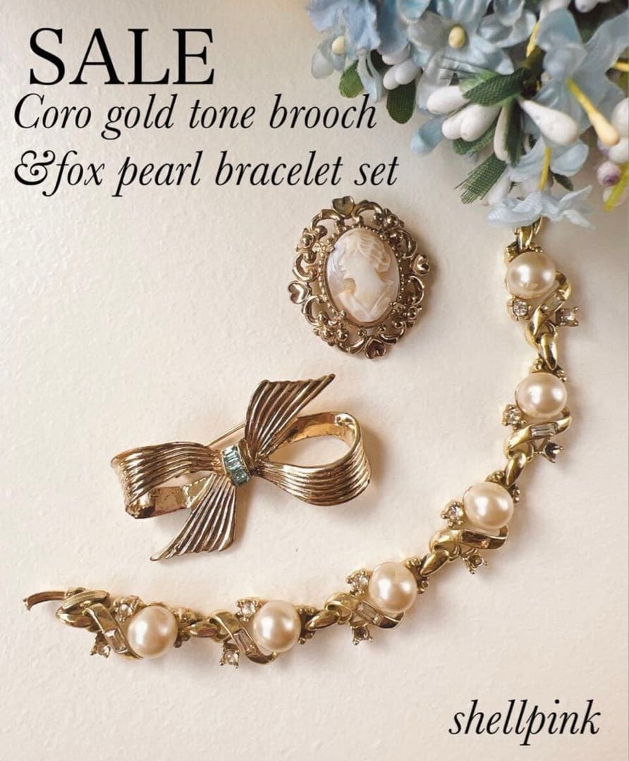 NOELSarah Coventry 葉のモチーフ ブローチ　10%オフ♪