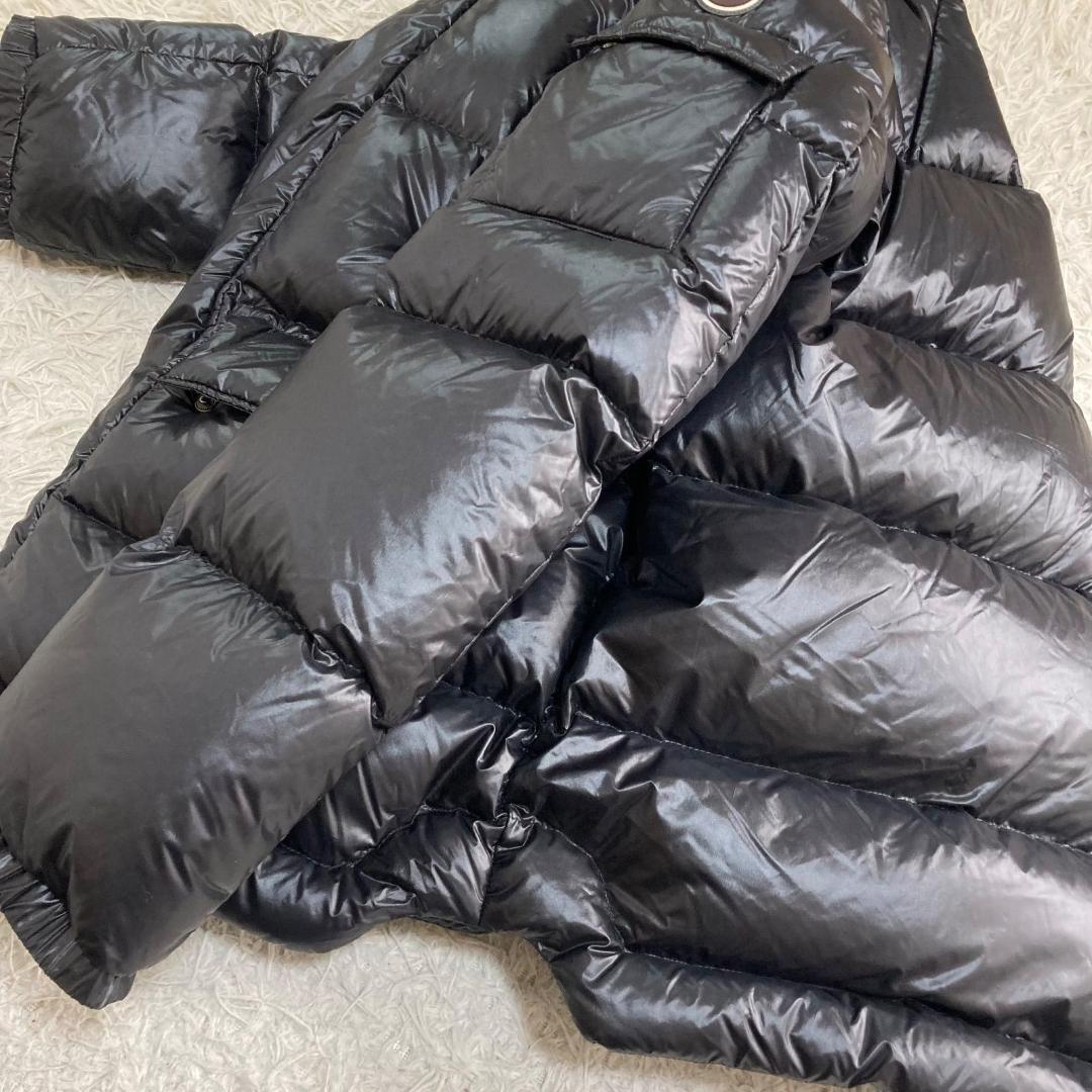 17210✨コルマー 52 LL シャイニー 肩ロゴ ダウンジャケット ブラック