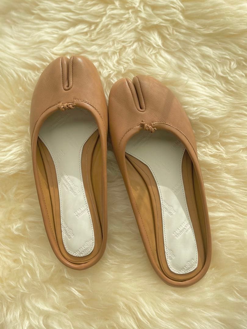 マルジェラ　Tabi ミュール　フラットシューズ　37 即納　カーフレザー