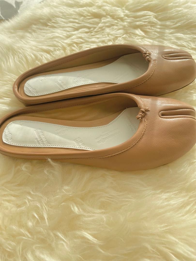 マルジェラ　Tabi ミュール　フラットシューズ　37 即納　カーフレザー